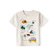 T-shirt à Manches Courtes Camping Garçon Carter's - Beige