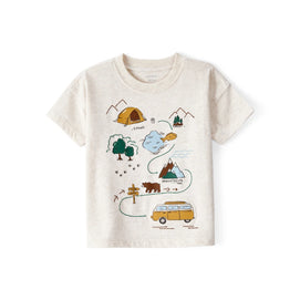 T-shirt à Manches Courtes Camping Garçon Carter's - Beige