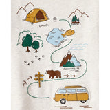 T-shirt à Manches Courtes Camping Garçon Carter's - Beige