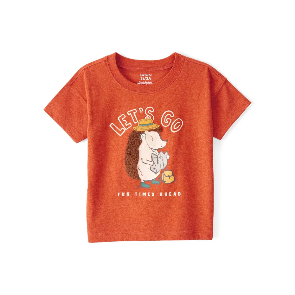 T-shirt à Manches Courtes Hérisson Garçon Carter's - Orange