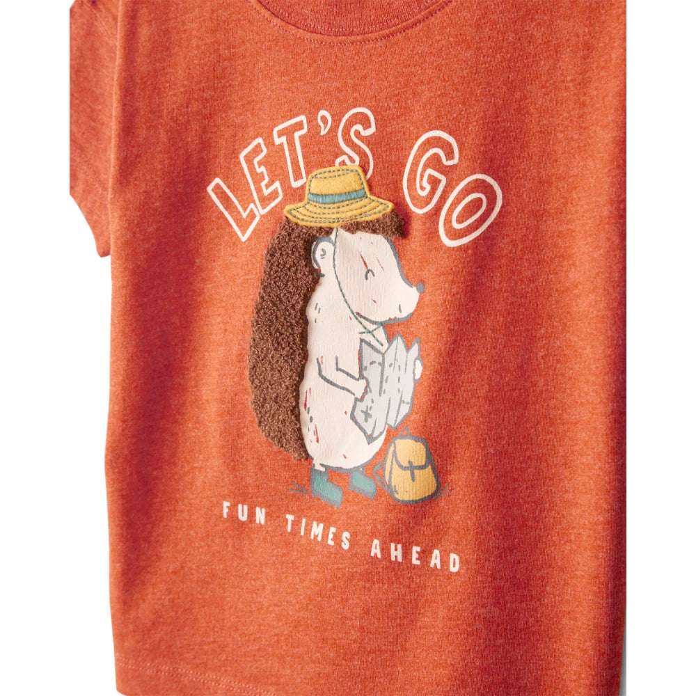 T-shirt à Manches Courtes Hérisson Garçon Carter's - Orange