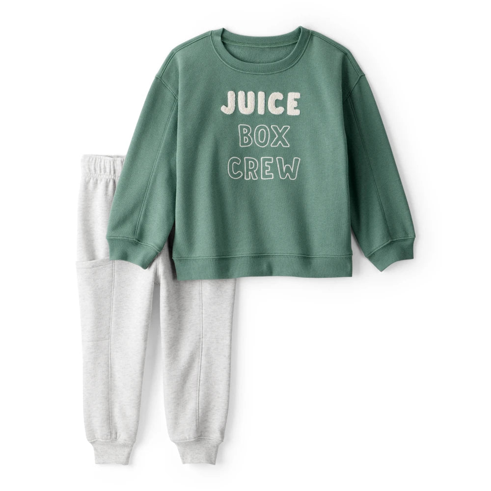 Ensemble T-shirt & Pantalon en Molleton Juice Box Garçon Carter's - Vert