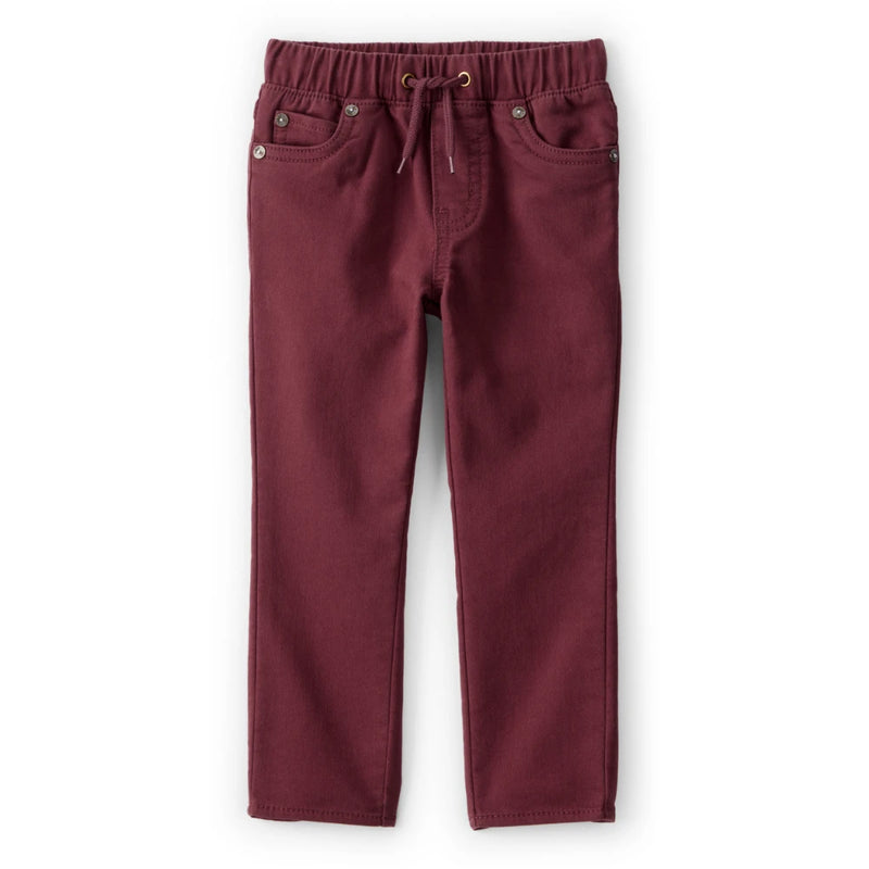 Boy OshKosh Cotton Pull-On Pants - Burgundy
