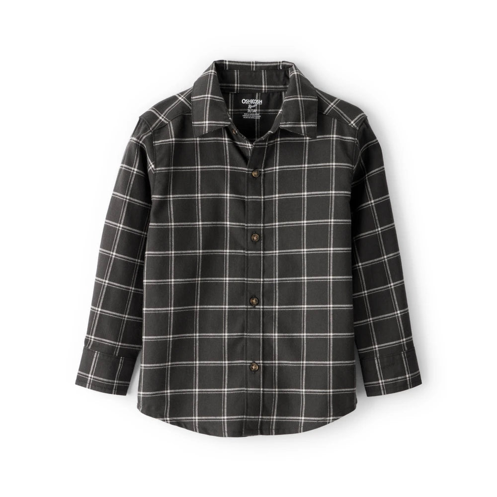 Chemise à Carreaux à Manches Longues Garçon OshKosh - Noir & Blanc