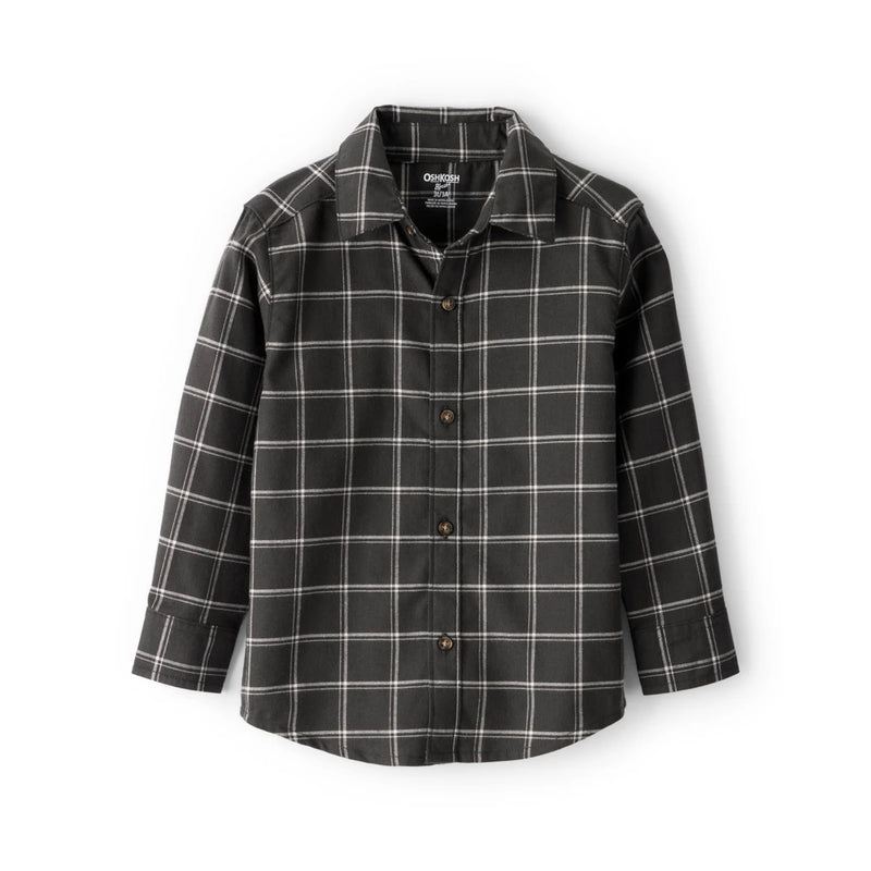 Chemise à Carreaux à Manches Longues Garçon OshKosh - Noir & Blanc