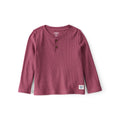 Boy OshKosh Long-Sleeve Thermal Henley Tee - Burgundy
