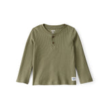 T-shirt Henley à Manches Longues Garçon OshKosh - Olive