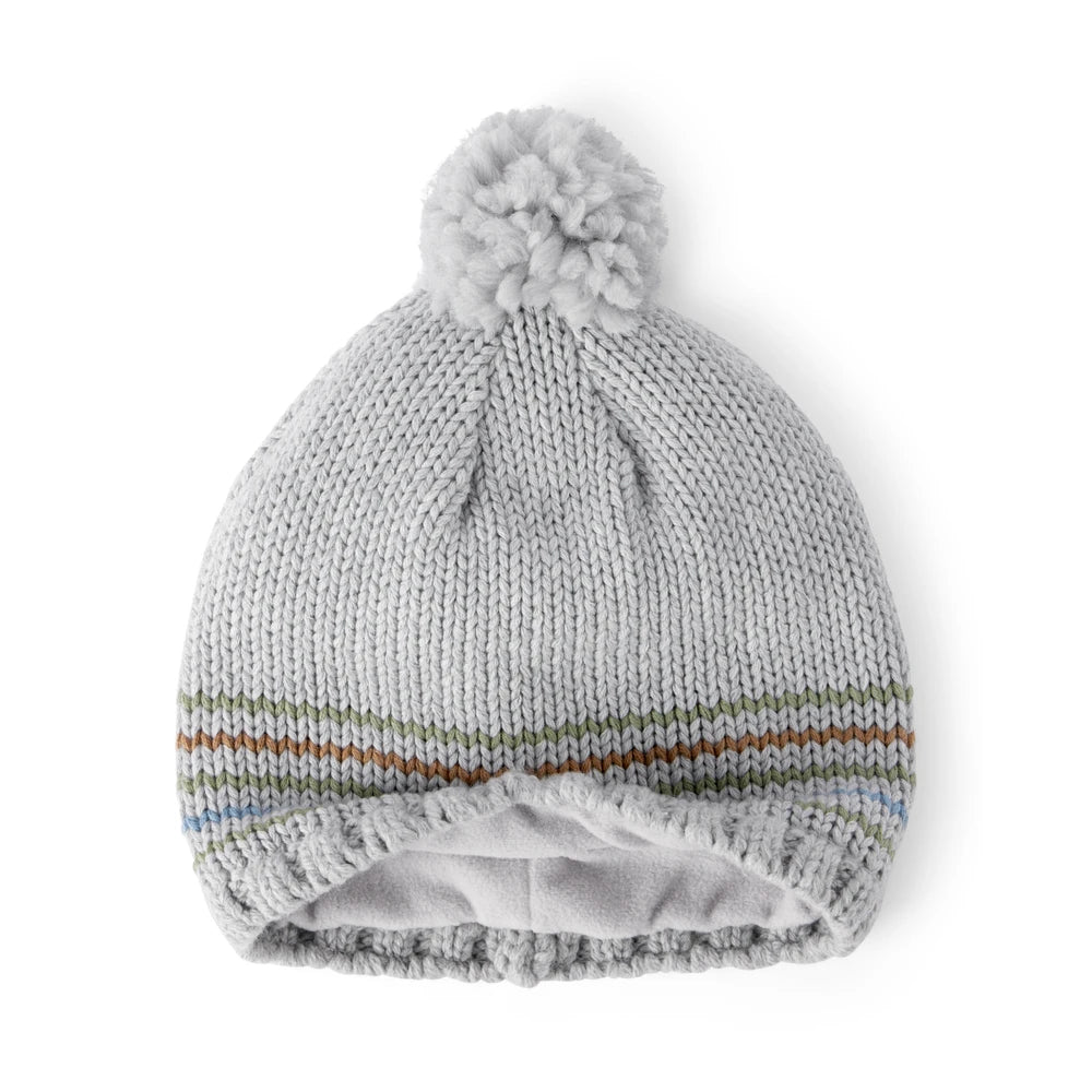 Bonnet à Pompon Rayé Garçon Carter's - Gris