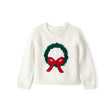 Pull en Tricot Couronne de Noël Fille Carter's - Blanc