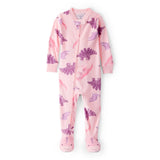 Pyjama 1 Pièce DreamPlush Dinosaure Fille Carter's - Rose