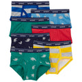 Boy Carter's 7-Pack Cotton Dinosaur & Stripe Briefs - Multi