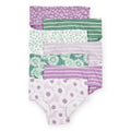 Girl Carter's 7-Pack Floral Underwear - Purple & Green