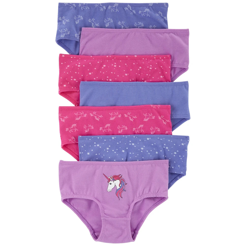 Lot de 7 Culottes Licorne Fille Carter's - Violet & Bleu