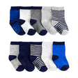 Lot de 10 Paires de Chaussettes Mi-Mollet Garçon Carter's - Marine & Gris