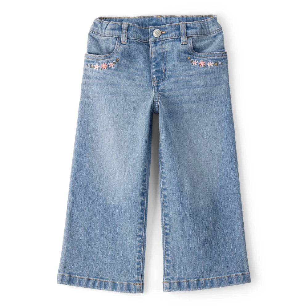 Jean à Jambe Large Brodé Fille OshKosh - Bleu