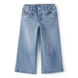 Jean à Jambe Large Brodé Fille OshKosh - Bleu