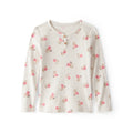 T-shirt Henley Fleuri à Manches Longues Fille OshKosh - Crème