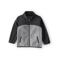 Boy Carter's Long-Sleeve Zip-Up Jacket - Gray & Black