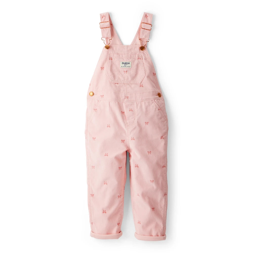 Salopette en Velours Côtelé Imprimé Nœuds Fille OshKosh - Rose