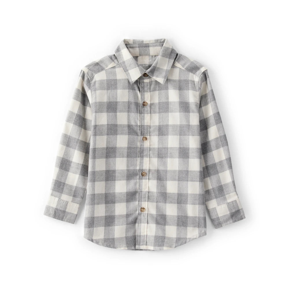 Chemise à Carreaux à Manches Longues Garçon OshKosh - Gris