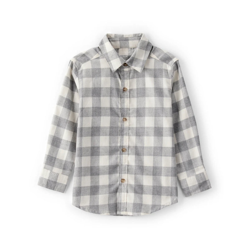 Chemise à Carreaux à Manches Longues Garçon OshKosh - Gris
