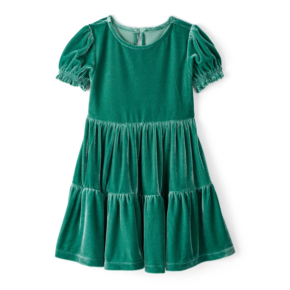 Robe de Fête en Velours Fille Carter's - Vert