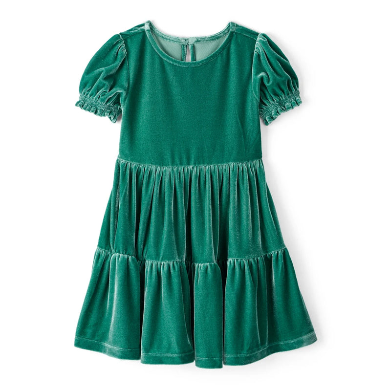 Robe de Fête en Velours Fille Carter's - Vert