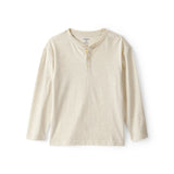 T-shirt Henley à Manches Longues Garçon OshKosh - Avoine Chiné