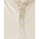 T-shirt Henley à Manches Longues Garçon OshKosh - Avoine Chiné