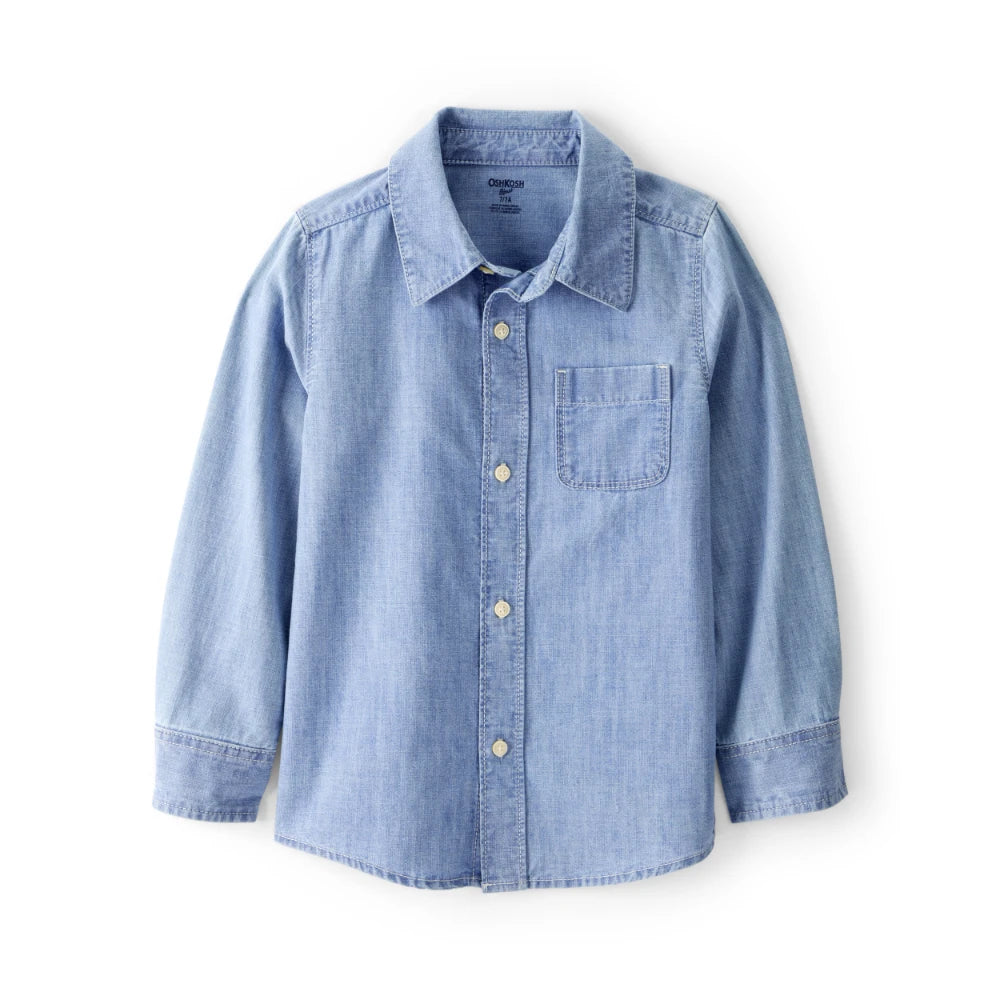 Chemise en Chambray Garçon OshKosh - Bleu