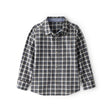 Chemise à Carreaux à Manches Longues Garçon OshKosh - Gris