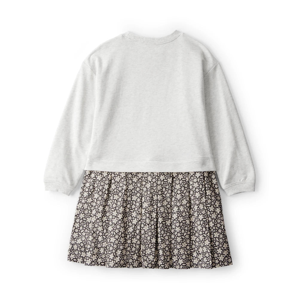Robe Pull Fleurie à Manches Longues Fille Carter's - Gris