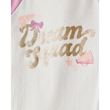 Pyjama 4 Pièces en Coton Pom-Pom Girl Fille Carter's - Blanc & Rose