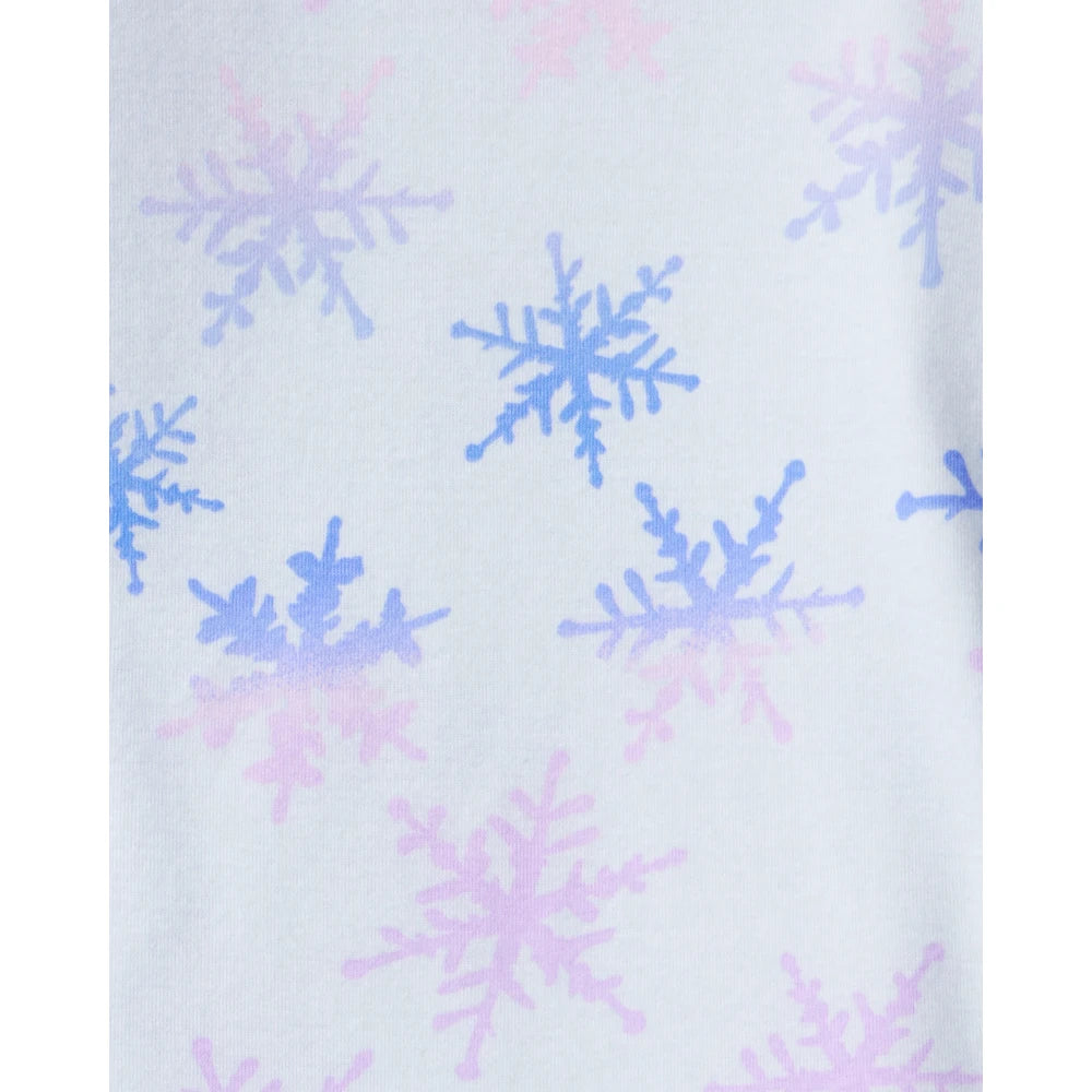 Pyjama 4 Pièces en Coton Flocons de Neige Fille Carter's - Bleu