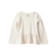 Haut Péplum à Manches Longues Fille Carter's - Beige Chiné