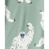 Pyjama 4 Pièces en Coton Yéti Garçon Carter's - Vert & Bleu Marine