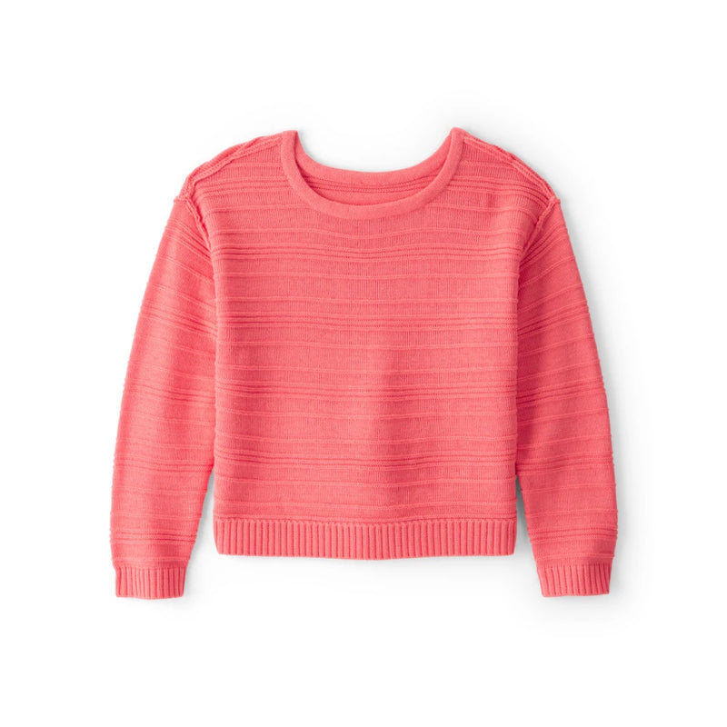 Girl OshKosh Long-Sleeve Cropped Sweater - Coral