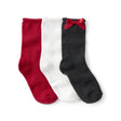 Lot de 3 Paires de Chaussettes de Noël Nœuds Fille Carter's - Rouge Noir & Blanc