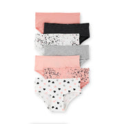 Lot de 7 Culottes Cœurs Fille Carter's - Noir Blanc & Rose