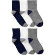 Lot de 6 Paires de Socquettes Garçon Carter's - Marine Gris & Blanc