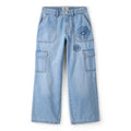 Girl OshKosh Wide-Leg Cargo Jeans - Light Blue