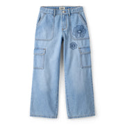 Jean Cargo à Jambe Large Fille OshKosh - Bleu Clair