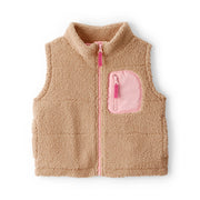 Gilet Sans Manches en Sherpa Fille Carter's - Marron