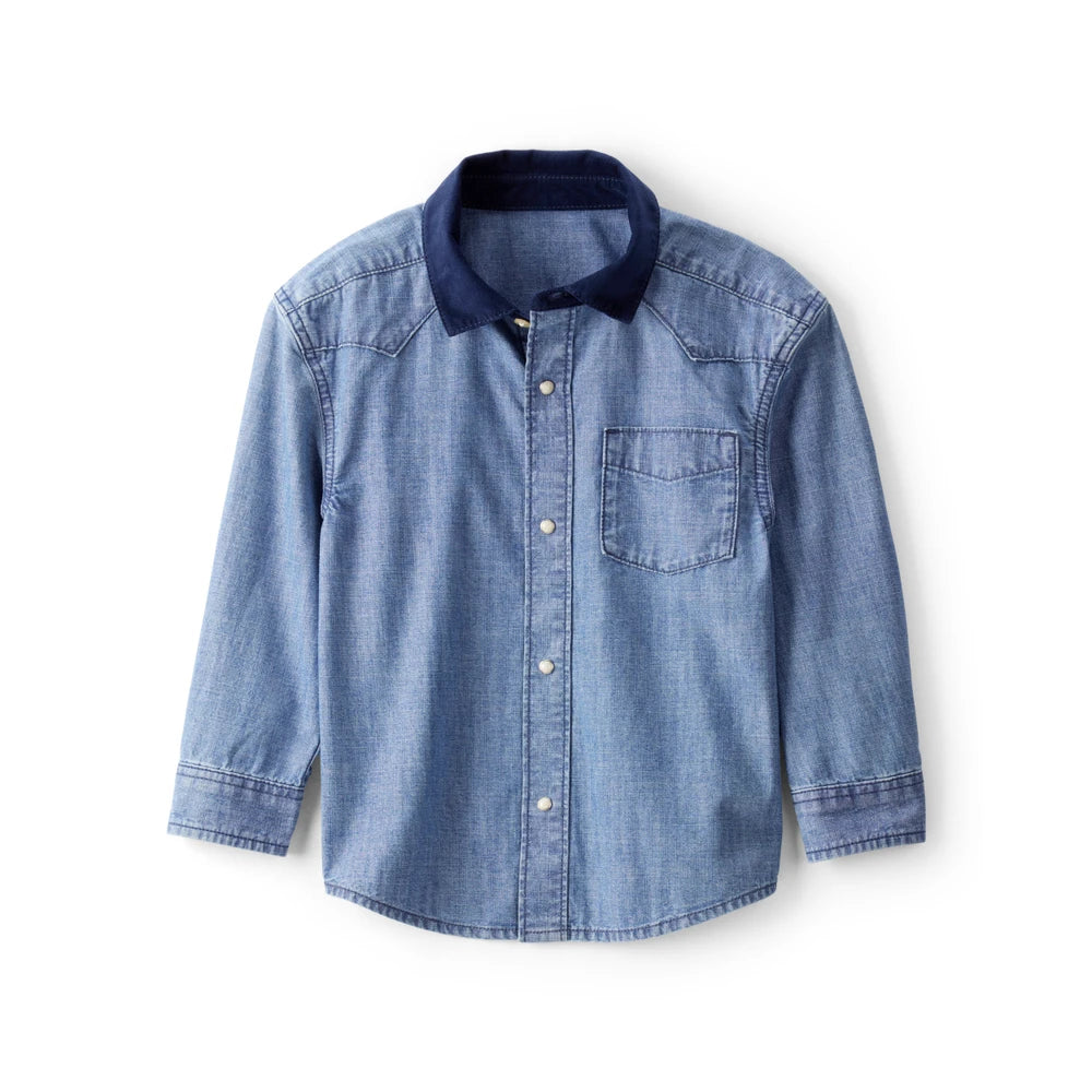 Chemise Western en Chambray Garçon OshKosh - Bleu