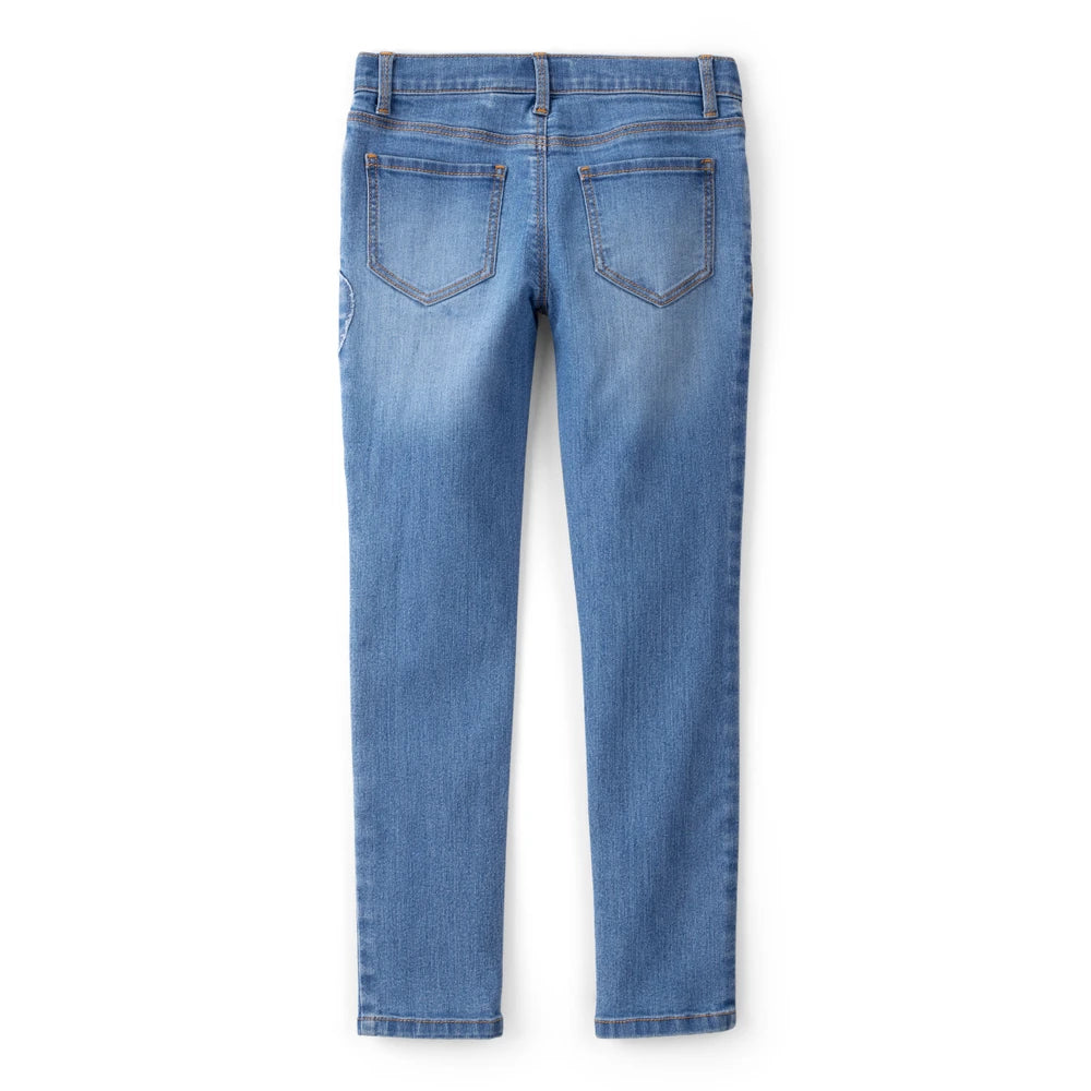 Jean Fuseau Appliqués Cœurs Fille OshKosh - Bleu