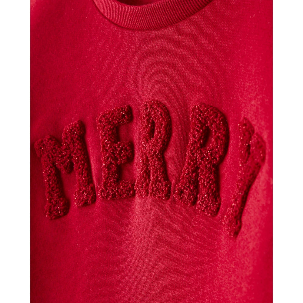 Sweat Joyeux Noël Fille Carter's - Rouge