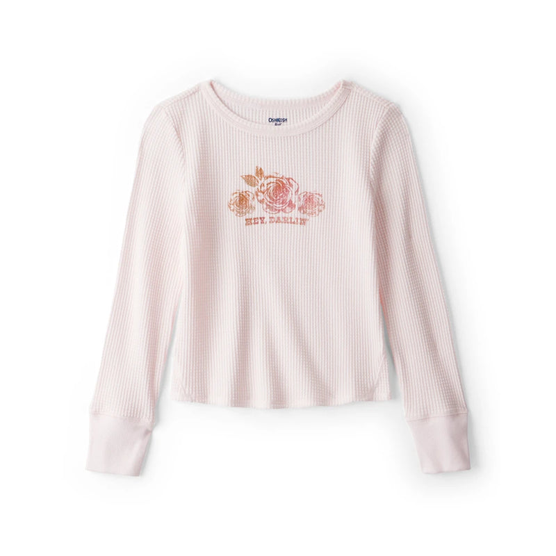 Girl OshKosh Long-Sleeve Hey Darling Print Tee - Ivory