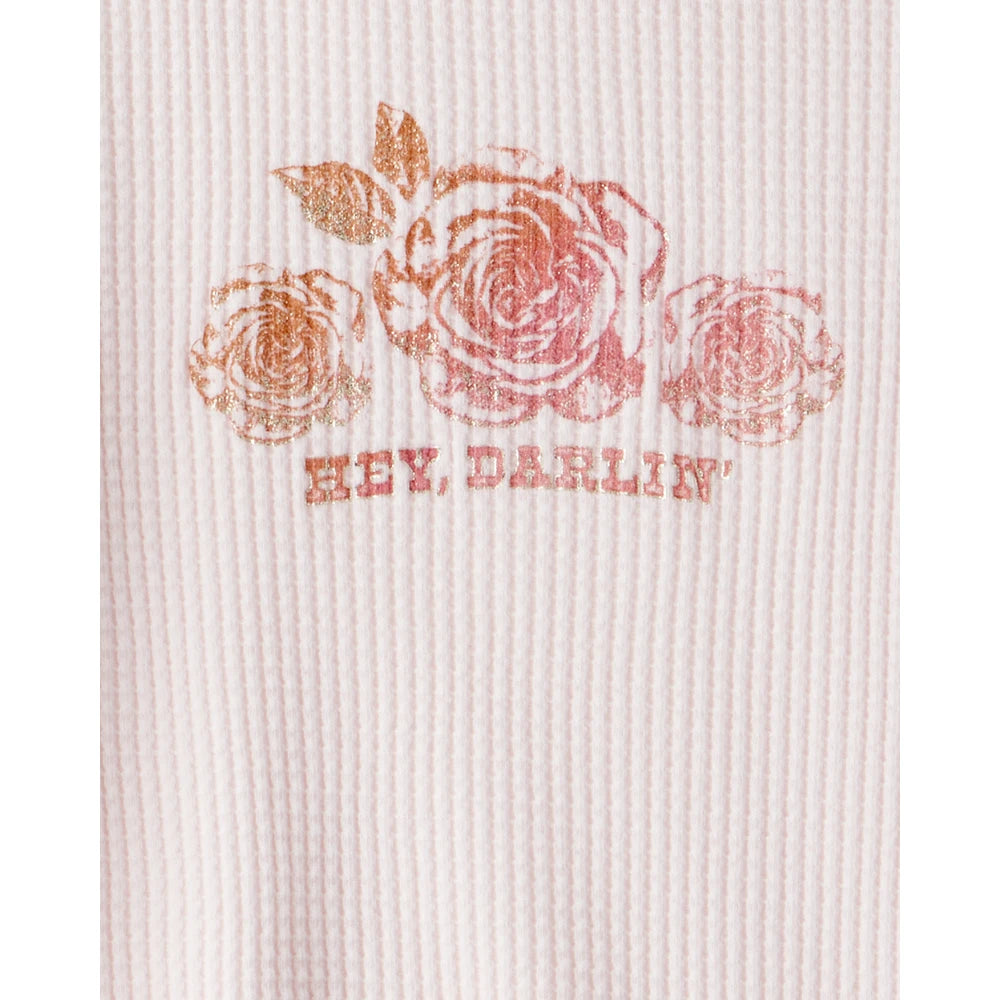 T-shirt Imprimé Hey Darling à Manches Longues Fille OshKosh - Ivoire
