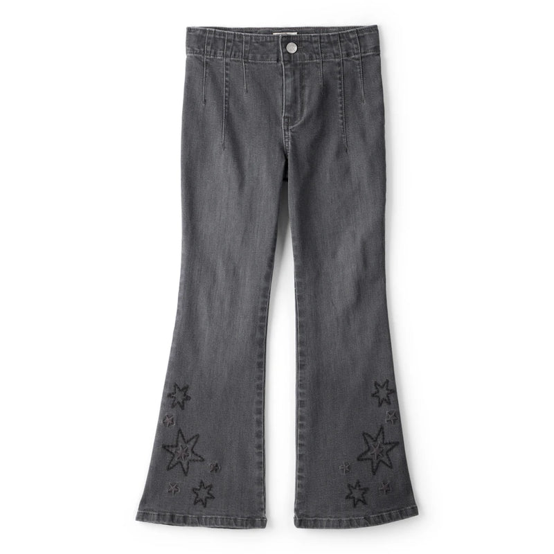 Girl OshKosh Star Print Flare Jeans - Black