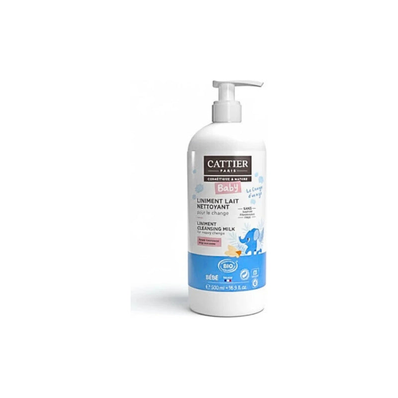 Liniment Lait nettoyant Cattier bio pour le change - 500ml
